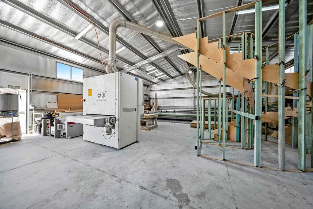 staircase manufacturing — wide view at the Stairz factory, Austral