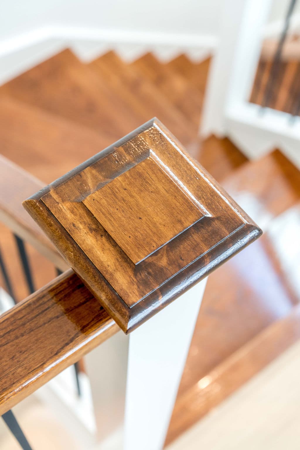 Wilton project — traditional staircase with timber treads and iron spindle balustrade, craftsmanship detail