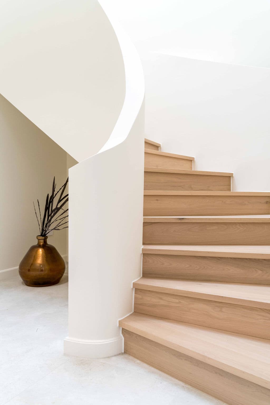 Canley Heights project — floating staircase with glass balustrade, view