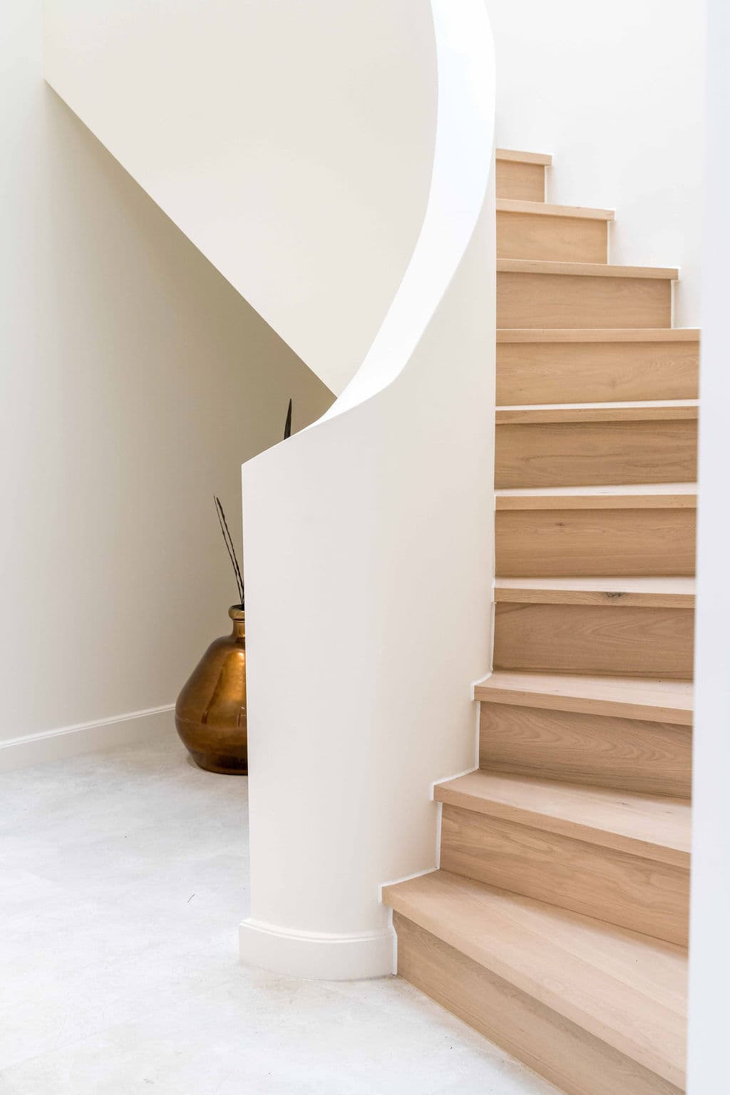 Canley Heights project — floating staircase with glass balustrade, view